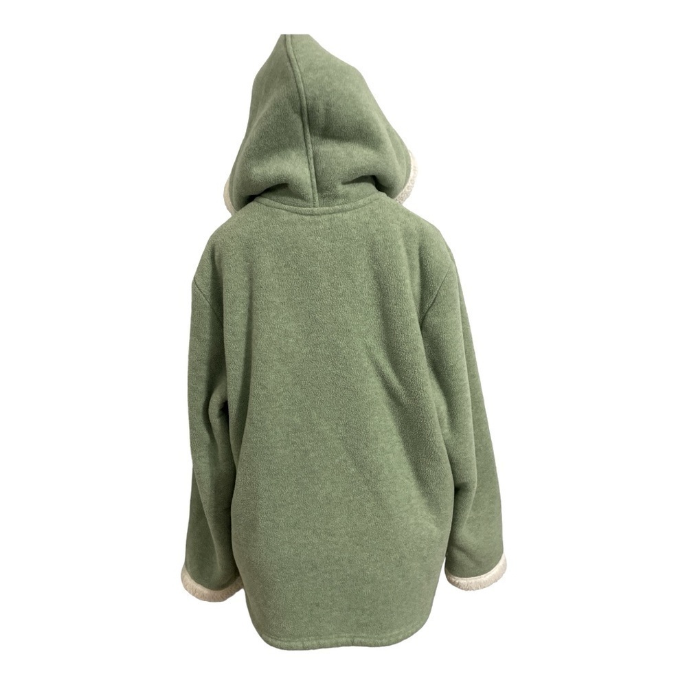 Denim & Co. Zip Front Fleece Jacket with Hood and Sherpa Lining Size L - Picture 3 of 14